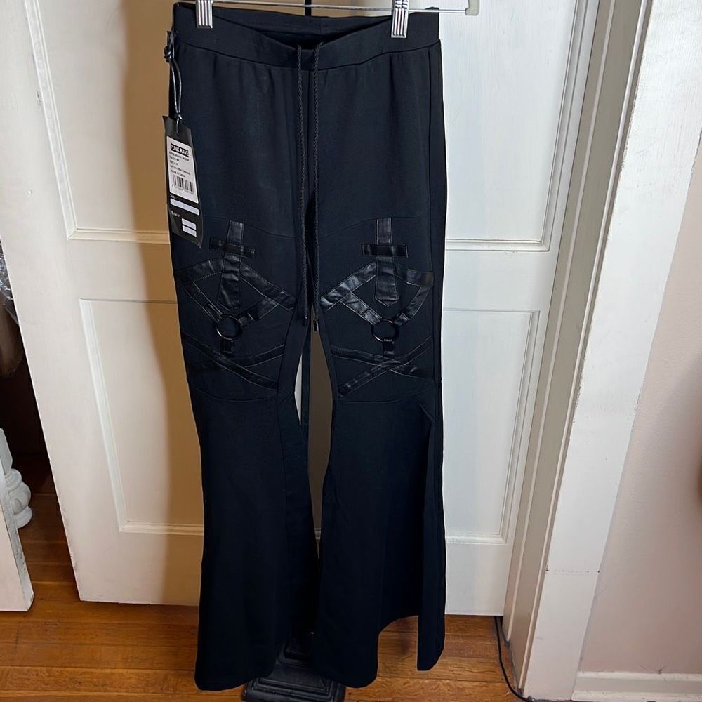 Punk Rave Gothic Flared Trousers Nwt Size Medium - Picture 6 of 6